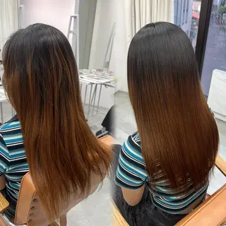 ロング 艶カラー/羽エクステ サラサ💟のヘアスタイル