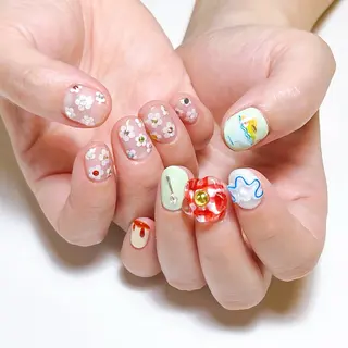 ネイル いちごパフェ ゆいのネイルデザイン