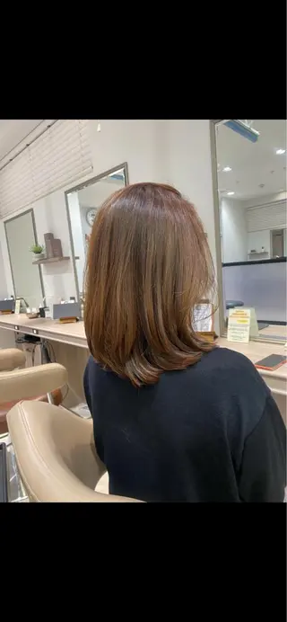 セミロング カラー Ash 銀座店所属・骨格補正カット /マンツーマン/のヘアスタイル