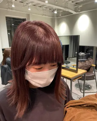 ミディアム カラー 韓国風/オシャレ /縮毛矯正/滝口琴未のヘアスタイル