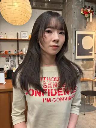 セミロング カラー 永田 愛莉のヘアスタイル