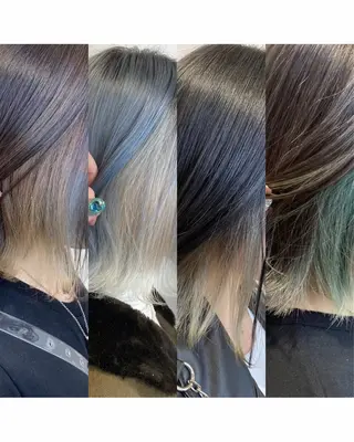 ミディアム SOU/エクステ /ダブルカラーのヘアスタイル