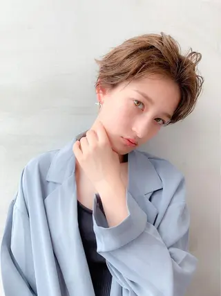 ショート カラー 🉐レイヤー/塩見 弘樹🉐渋谷のヘアスタイル