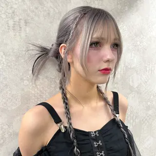 ヘアアレンジ 𝐠𝐢𝐫𝐥𝐲 𝐦𝐨𝐝𝐞🖤のヘアスタイル