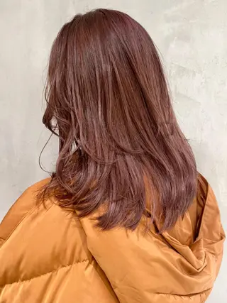 セミロング カラー ヘアアレンジ パーマ ITbyALBUM 中野店のヘアスタイル