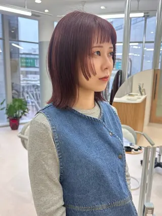 ミディアム カラー 🪭risa 暖色/レイヤー🪭のヘアスタイル