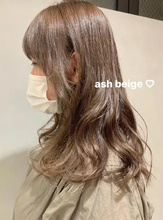 ミディアム カラー 圧倒的透明感カラー nana🦕のヘアスタイル