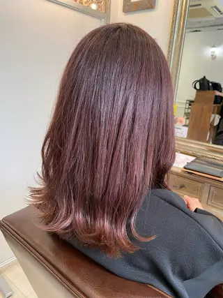 セミロング 🫧Ayumu🫧 透明感カラー/春日のヘアスタイル