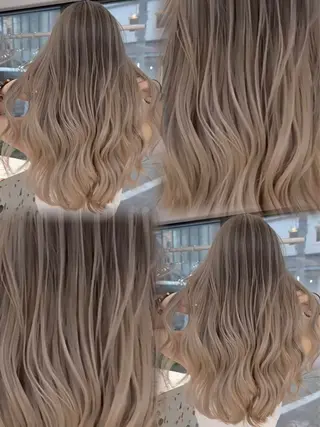 ロング カラー ONYX 表参道所属・表参道/ハイライト 髪質改善ストレートのヘアスタイル