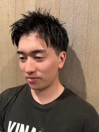 メンズ ブリーチ/艶カラー /縮毛矯正/みなのヘアスタイル