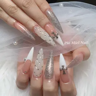 ネイル momo 長さだしのネイルデザイン