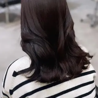 ミディアム カラー Rui/透明感カラー 暖色/レイヤーカットのヘアスタイル