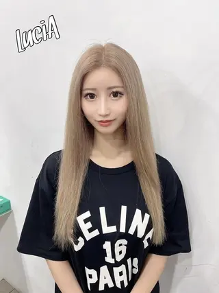 カラー ロング ヘアアレンジ エクステ LuciAのヘアスタイル