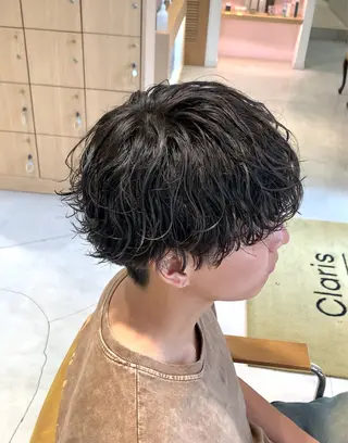 ショート パーマ メンズ 森川 力のヘアスタイル