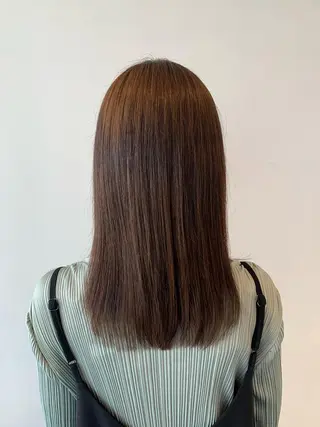 ロング 名竹聖治/透明感 カラー/縮毛矯正のヘアスタイル