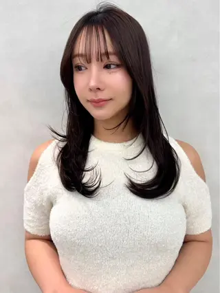 ロング カラー パーマ ヘアアレンジ ✨レイヤー/ 透明感カラー✨冨永剛のヘアスタイル