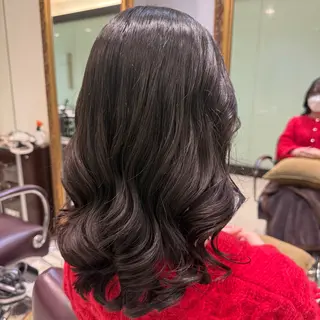 ミディアム パーマ 韓国風/コテ巻き風 パーマ/表参道/るいのヘアスタイル