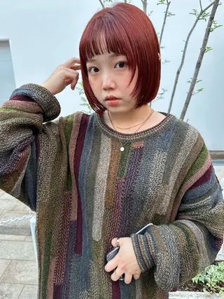 ショート カラー ボブ/似合わせカット /ニュアンスカラーのヘアスタイル