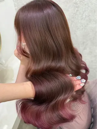 カラー 🍀みちか🍀 lovis💕モデルのヘアスタイル
