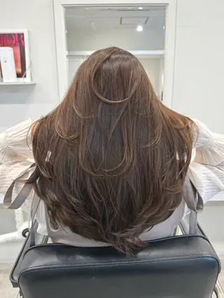 ロング カラー ヘアアレンジ SALOWIN京都河原町Suite店所属・外国人風レイヤー/ ハイトーンSHUのヘアスタイル