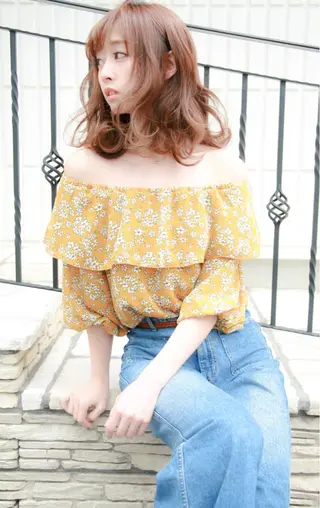 ミディアム カラー パーマ 代官山/恵比寿所属・髪質改善/縮毛矯正 専門　代官山/恵比寿のヘアスタイル