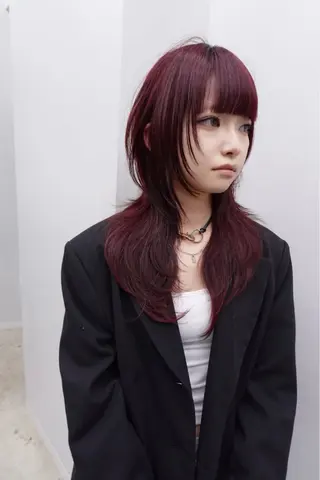 ロング vardy  Omotesando所属・表参道ハイトーン 韓国ヘア長田雄希のヘアスタイル