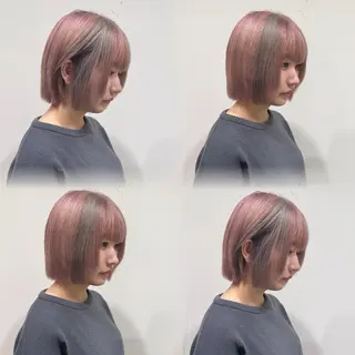 ショート カラー 🦋レイヤーカット 🌈MEGUのヘアスタイル