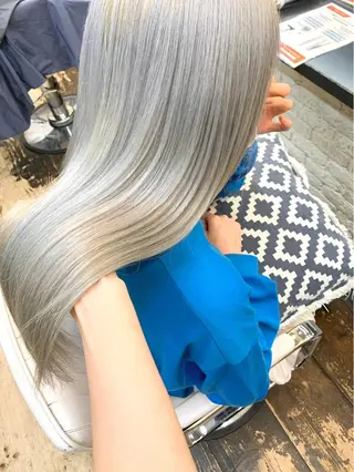 ロング カラー 退色まで透明感ある ダブルカラー/リクのヘアスタイル