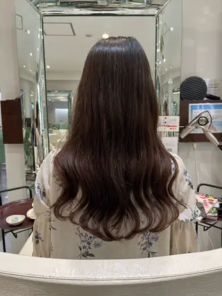 ロング パーマ コテ巻き風パーマ 藤澤　知彌のヘアスタイル