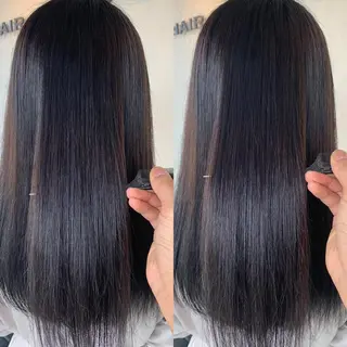 ロング 髪質改善 上品艶感カラーのヘアスタイル