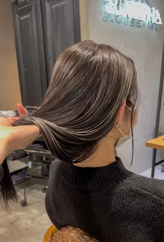 セミロング カラー 海外デザイン🇺🇸 石渡諒太のヘアスタイル