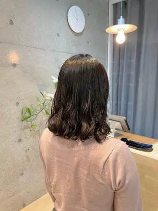 ミディアム パーマ 【arc】Ruri コテ巻き風パーマのヘアスタイル