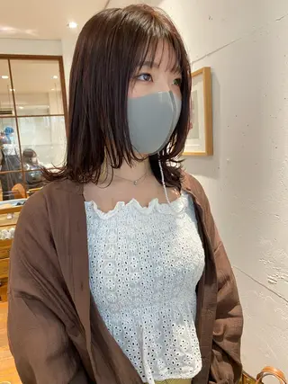 セミロング カラー IVORY.所属・🟩白髪ぼかし/ボブ /ショートヘア/大司のヘアスタイル