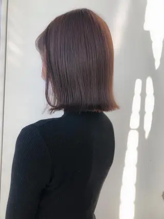 ミディアム カラー 韓国🇰🇷レイヤー 映える顔周り🩷のヘアスタイル