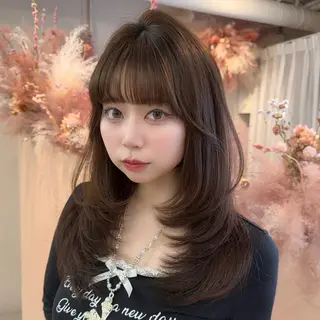 セミロング ♡韓国/レイヤー カット/Ayana♡のヘアスタイル