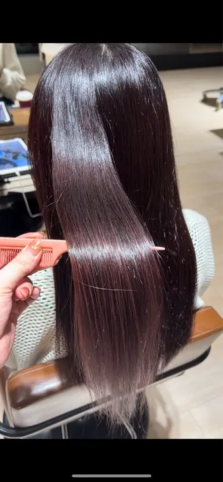 ロング カラー 韓国ヘア/レイヤー/ 顔まわり足立遥奈のヘアスタイル