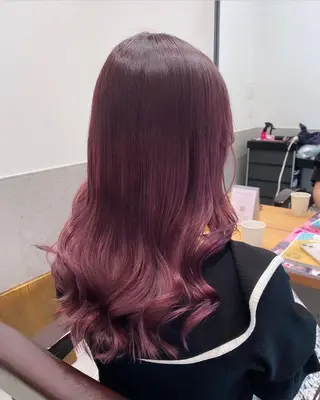 セミロング カラー 💗ガーリーヘア🎀 saki💗のヘアスタイル