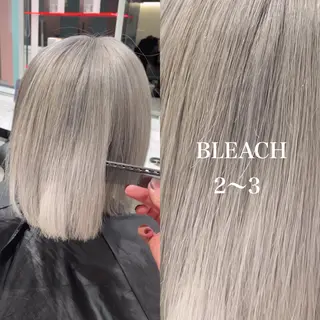 セミロング カラー 履歴修正屋さん／ ブロンド／ホワイトのヘアスタイル