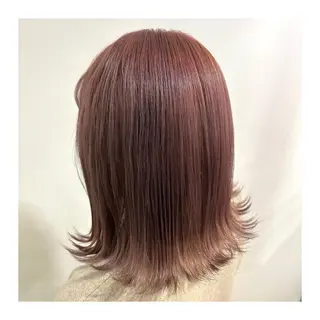 ミディアム カラー あべ ゆうかのヘアスタイル