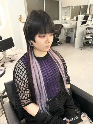 ミディアム カラー ヘアアレンジ Cielro【 シェイロ 】所属・Cielro/ダブル カラー/西田咲希のヘアスタイル