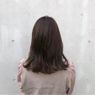 セミロング カラー ヘアアレンジ 酸性縮毛矯正🧴韓国 レイヤー/髪質改善のヘアスタイル
