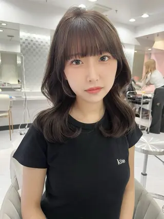 セミロング 韓国ヘア/レイヤー カット/✨髪質改善のヘアスタイル