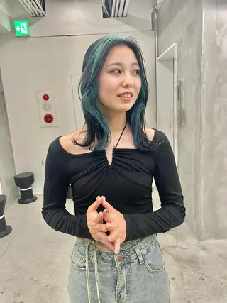 ミディアム カラー パーマ ヘアアレンジ メンズ ハイトーン/レイヤー 🌸さくらのヘアスタイル