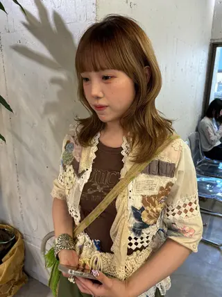 ミディアム 似合わせレイヤーカ ット　ʚɞ riiのヘアスタイル