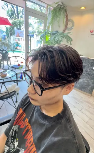 ショート パーマ メンズ カルマ/毛流れ/ メンズヘア/荒井博之のヘアスタイル