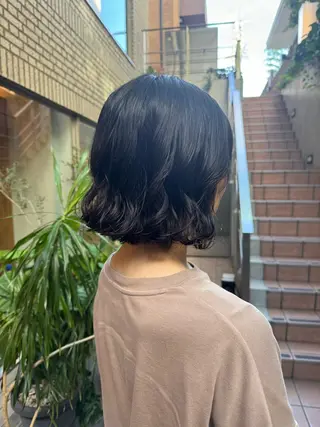 ショート コテ巻き風/ボブ パーマ🌼杉田 萌恵のヘアスタイル