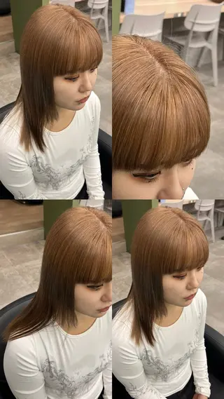 ミディアム Ⓜ︎iyu🌊/海外 風ハイライト特化のヘアスタイル