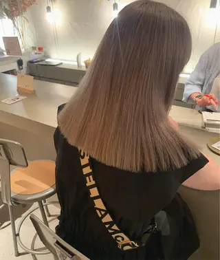 セミロング カラー ブリーチ/アレンジ 天満/chihiroのヘアスタイル