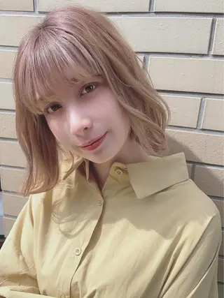 ミディアム カラー パーマ ヘアアレンジ 【公式】amble luxe池袋東口🩷のヘアスタイル