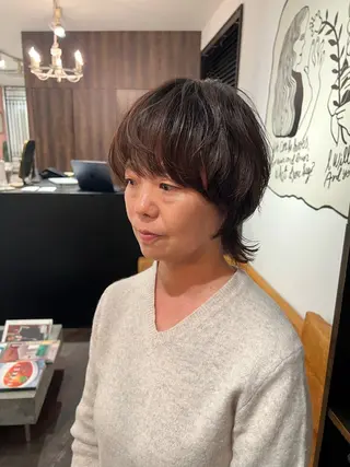 ショート デジタルパーマ 加藤園のヘアスタイル